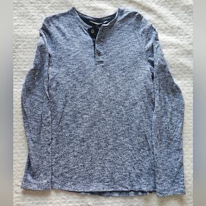 Marc Anthony Heathered Long Sleeve Henley